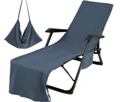 Ranta nopeasti kuivuva yksivärinen tuolinpäällinen Laivastonsininen