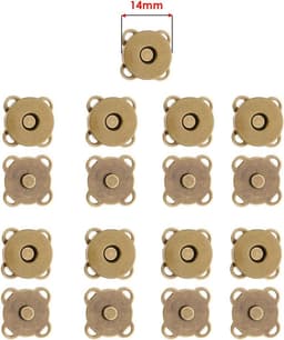 18 mm magneettiset ompelukiinnikkeet, 10 kpl Pronssi