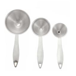 304 Rustfrie trakter for fylling av flasker 3-størrelse 3-delt