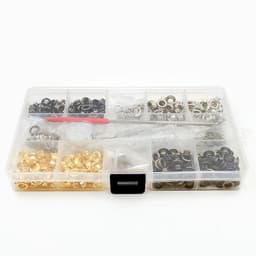 Eyelet Grommet Tool Kit med 440 sett 5 mm metalløyer