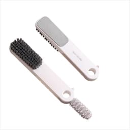 3-in-1 Jalkojen Kuorintalaite: Varpaiden Välien Puhdistusharja & Kovettumien Poistaja Valkoinen