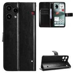 SKALO PU-läder Plånboksfodral för Nothing Phone (3a) Lite 5G - Svart