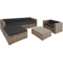 tectake Loungeset Milano i konstrotting 66 x 76 x 65 cm Natur