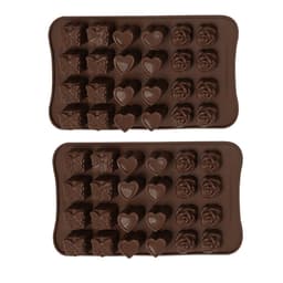 2-Delt Sett med Silikonformer – Kreative Former for Sjokolade, Gelé og Godteri for DIY-Baking