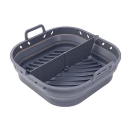 Neliönmuotoinen 8,5 tuuman uunipelti väliseinällä Musta