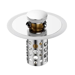 Universal Vask Servant Bunnventil - Rustfritt Stål, Silikon og Kobber Sølv