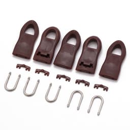 Monikäyttöiset vetoketjut, 8 kpl (4 isoa ja 4 pientä), ruskea