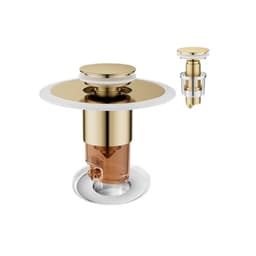 Universell servant pop-up kjerne: Anti-lukt lekkasjesikker servant avløpsplugg Gull