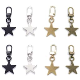 Avtakbare metallglidelåstrekk, erstatningssett - Stjernedesign - 8 deler