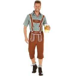 tectake Oktoberfestdräkt österrikisk folkdräkt herr XXL, brun