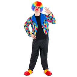 tectake Maskeraddräkt clownen Oleg clowndräkt herr S, svart