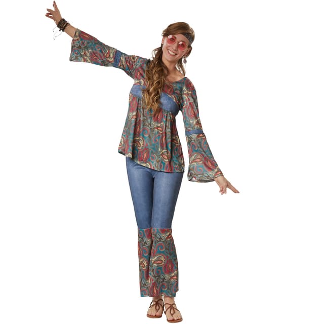 tectake Maskeraddräkt hippie girl harmony dam M, flerfärgad - Elgiganten