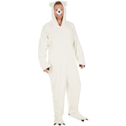 tectake Unisex kostume Isbjørn M, hvid