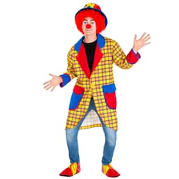 tectake Maskeraddräkt clownen Fridolin clowndräkt herr XL, gul