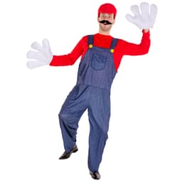 tectake Super Mario kostume M, rød