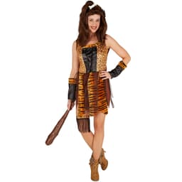 tectake Jæger fra Stenalderen kostume S, brunmeleret