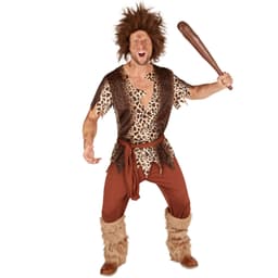 tectake Stenaldermand kostume XXL, brunmeleret