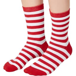 tectake Julsockor randiga vitt-rött