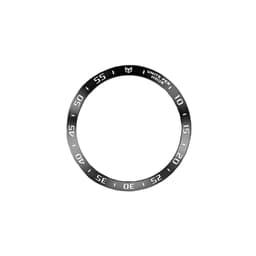 Ruostumattomasta teräksestä valmistettu kehysrengas, yhteensopiva Samsung Galaxy Watch8 44 mm:n kanssa – Tyylikäs ja suojaava älykello Valkoinen + musta