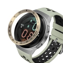 Retro Kultainen Kehys Huawei Watch GT2E - Musta Teksti