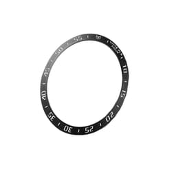 Musta ja valkoinen kehysrengas 41 mm Galaxy Watch 3:lle - ruostumatonta terästä