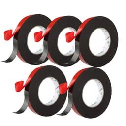 Dobbeltsidig klebende PE-skumtape (5 ruller) Sort M