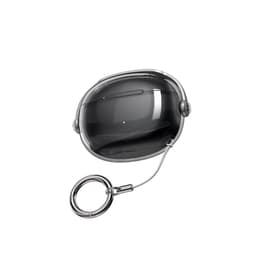 Luova suojakotelo LolliPro3 Bluetooth -kuulokkeille - Iskunkestävä, pölytiivis, turvalukolla ja puhelintelineellä Läpinäkyvä + musta