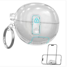 Transparent TPU beskyttelsesetui kompatibelt med Huawei FreeBuds Pro 4 med stativ