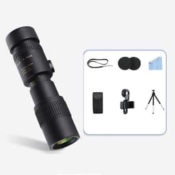 10-40x Zoom Monokulært Teleskop med Telefonklips & Stativ - Høy Effekt, Optisk Glass