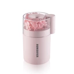 Suurikapasiteettinen värikäs tunnelmavalo ilmankostutin 7 värin liukuvärillä, ihanteellinen kotiin ja autoon Vaaleanpunainen