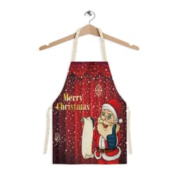 Juhlava jouluaiheinen esiliina - Joulun keittiötekstiiliesiliina