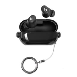 Suojakotelo yhteensopiva Beats Solo Buds -kuulokkeiden kanssa - Läpinäkyvä lukittava PC TPU -suojus Läpinäkyvä + musta