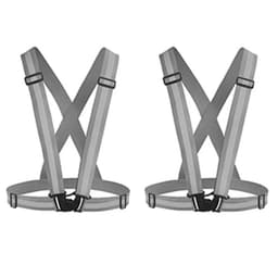 Heijastavat turvanauhat (2 kpl) - 4x1,5 cm Harmaa