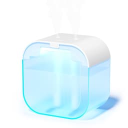 USB Dobbel Spray Luftfukter: 1000ml Stille Luftfukter for Hjem og Soverom White
