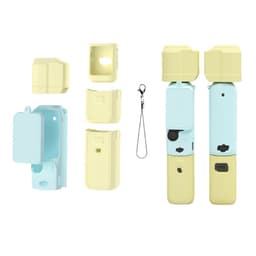 Silikonisuojakotelo yhteensopiva DJI Pocket 3 Gimbal -kameran kanssa - Naarmuuntumaton ja iskunkestävä Sininen + keltainen