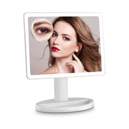 LED Sminkspegel med Fyrsidigt Ljus - Batteri & USB Dubbelström Vit