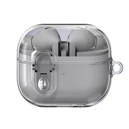 Skyddsfodral för Samsung Galaxy Buds 3/Buds 3 Pro med nyckelring Grå