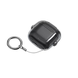 Beskyttende etui kompatibelt med Huawei FreeBuds SE3/SE2, PC TPU støtsikkert øretelefondeksel med sikker lås og telefonstativ Gjennomsiktig+svart