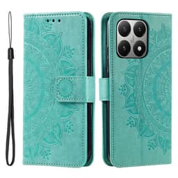 SKALO Xiaomi 15T Mandala Plånboksfodral - Turkos