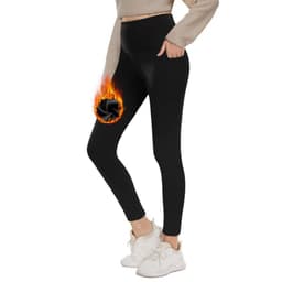 Leggingsit - Thermal Inner Fleece Vuorattu Musta XXL