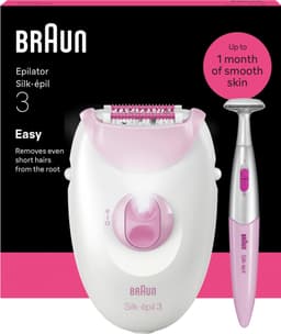 Braun Silk·épil 3 epilaattori SE3-202 (valkoinen/pinkki)