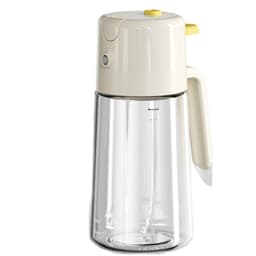 500ml Kjøkken Glass Oljesprayflaske - Spray og Hell Oljedispenser Hvit
