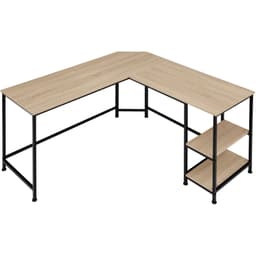 tectake Skrivbord Hamilton 138 x 138 x 75.5 cm Industriellt Lätt Trä, Ek Sonoma