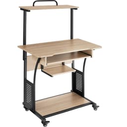 tectake Skrivbord Fife 80 x 65.5 x 130.5 cm Industriellt Lätt Trä, Ek Sonoma