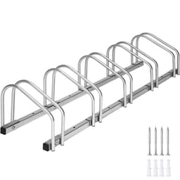tectake Cykelstativ 130 x 28.5 x 26 cm Sølv