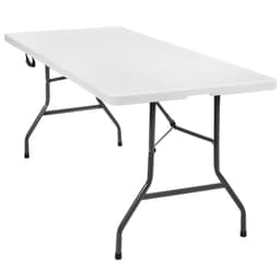 tectake Campingbord foldbar hvid 183x76x74cm 183 x 76 x 74 cm Hvid