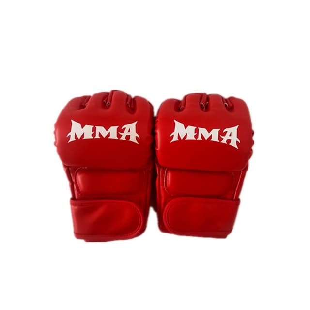 HALVFINGER BOXNINGSHANDSKAR - MMA SPARRING & SÄCKTRÄNING - FÖRBÄTTRAT GREPP Red