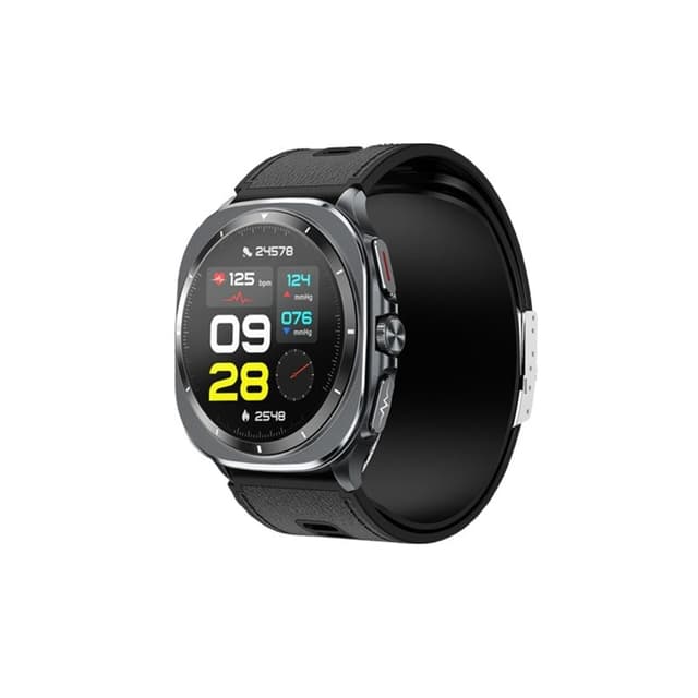 Smartwatch med præcis blodtryksmåling og EKG-funktioner til sundhedsovervågning Black