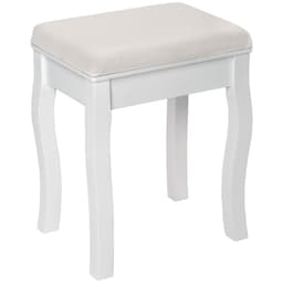 tectake Skammel til sminkebord 40 x 30 x 51 cm Hvid