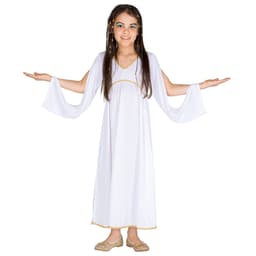 tectake Maskeraddräkt Grekisk prinsessa Efgenia strl. 116 (5-7 år), vit